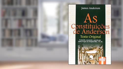 Capa de Constituições de Anderson, As - Texto Original, do autor James Anderson