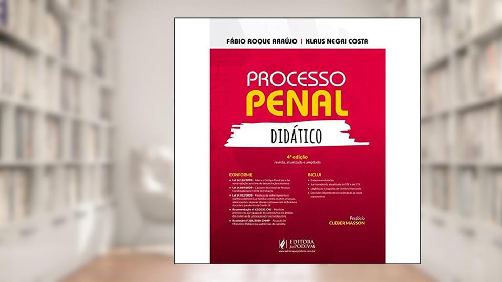 Processo Penal Didatico - 04ed/21, do autor Araujo, Fabio Roque E Costa, Klaus