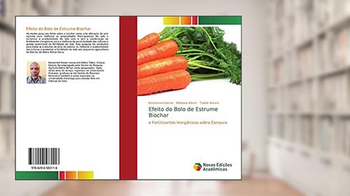 Capa de Efeito do Bolo de Estrume Biochar: e Fertilizantes Inorgânicos sobre Cenoura, do autor Kenzemed Kassie; Kibebew Kibret; Tadele Amare