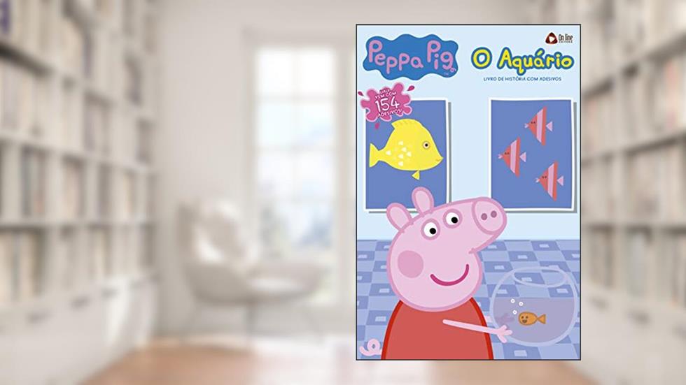 Peppa Pig - Livro de história com adesivos: O aquário, do autor On Line Editora