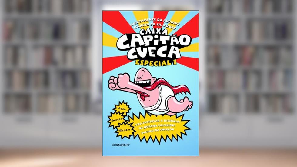 Capitão Cueca - Coleção as Aventuras do Capitão Cueca, Caixa 1, Volumes 1 a 4, do autor Dav Pilkey