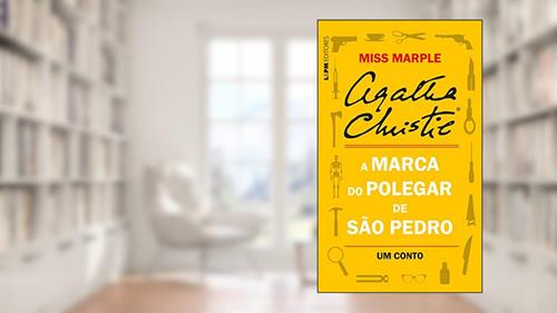 Capa de A marca do polegar de São Pedro: Um conto de Miss Marple, do autor Agatha Christie