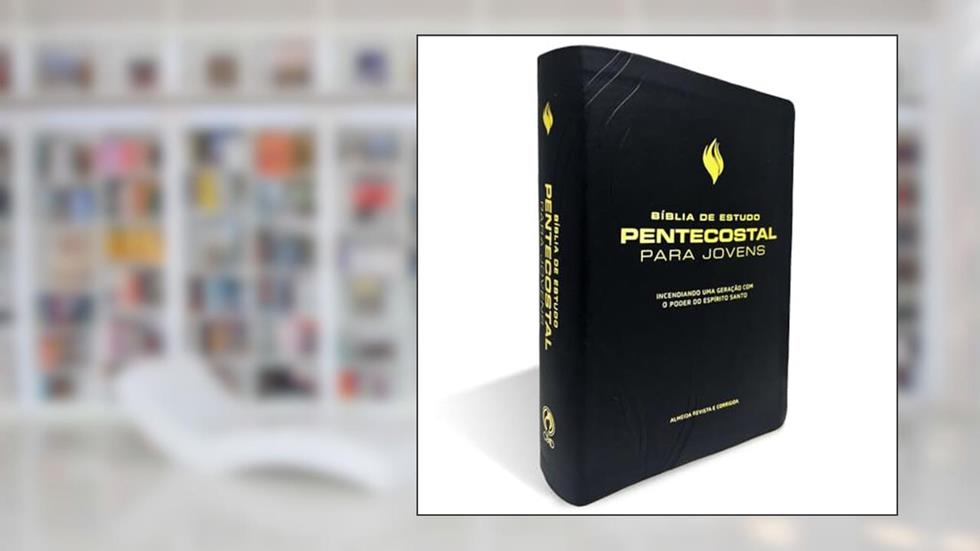Bíblia de estudo pentecostal para jovens - Média preta, do autor Vários Autores