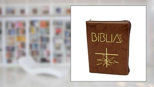 Capa de Bíblia de Aparecida - Bolso zíper flexível marrom, do autor Editora Santuário