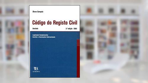 Capa de Código do Registo Civil: Anotado, do autor Álvaro Sampaio