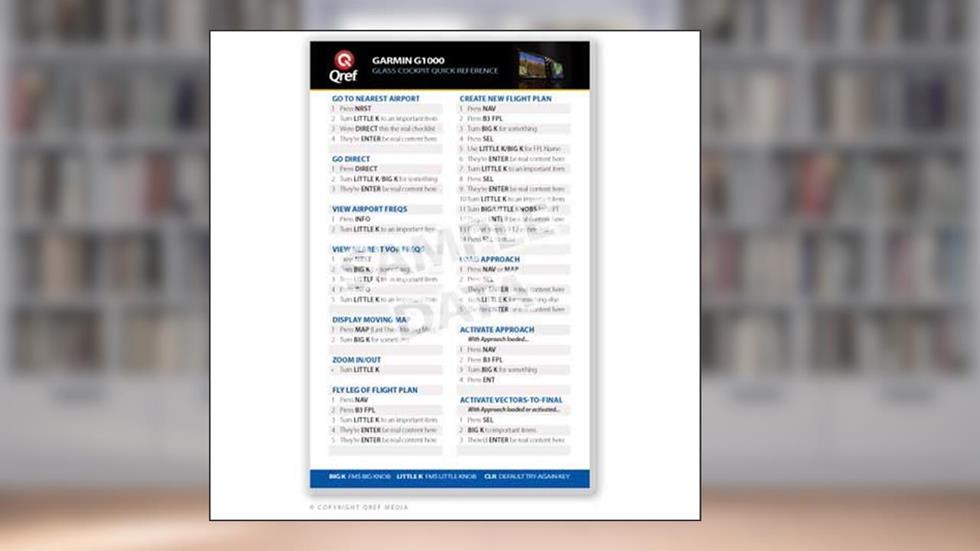 Garmin GNS 530/430 Series Qref Card Checklist (Qref Avionics Quick Reference), do autor Bridgette Doremire