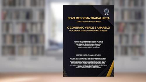 Capa de NOVA REFORMA TRABALHISTA ASPECTOS PRÁTICOS DA MP 905: CONTRATO VERDE E AMARELO ATUALIZADA COM A PORTARIA 950/2020, do autor Ricardo Calcini