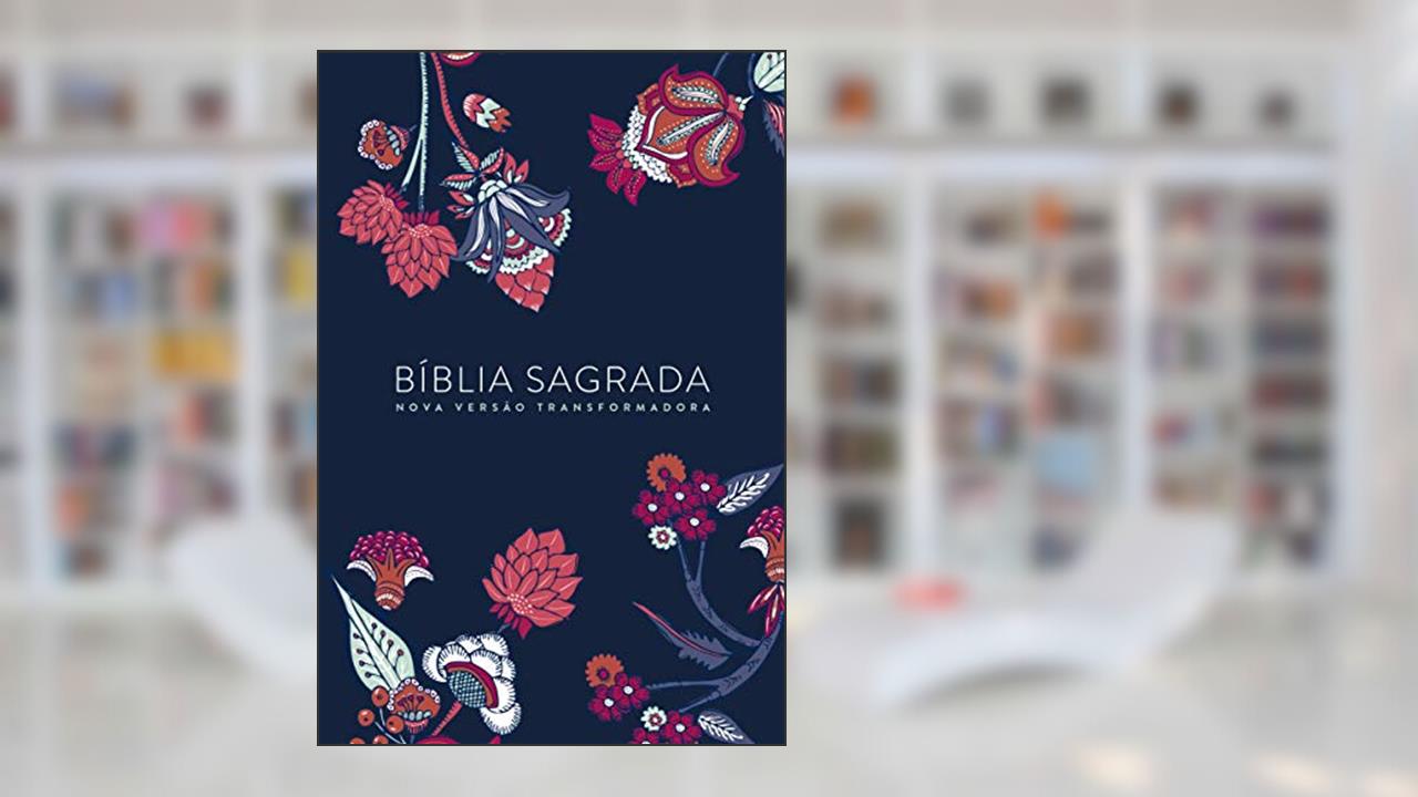 Bíblia NVT Letra Normal - Indian Flowers (Azul marinho), do autor Mundo Cristão
