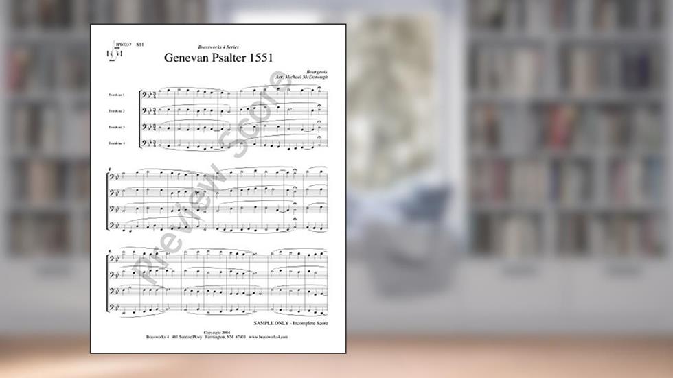 Genevan Psalter 1551, do autor Louis Bourgeois