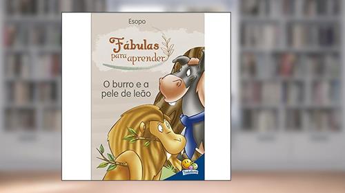 Capa de Fábulas para Aprender:Burro e a pele de Leão, do autor Roberto Belli