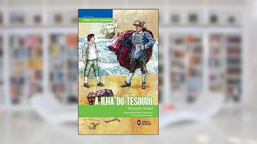 Capa de A Ilha do tesouro: Treasure island, do autor Robert Louis Stevenson