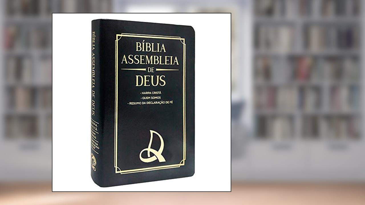 Bíblia das Assembléias de Deus Preta Capa Logo A D, do autor Não Informado