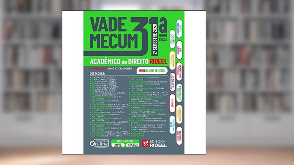 Vade Mecum Acadêmico De Direito - Rideel 31ª Edição - 2° Semestre 2020 (atualizado Até 31/07/2020), do autor Anne Joyce Angher