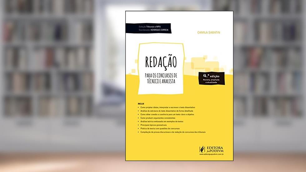 Redação Para os Concursos de Técnico e Analista, do autor Camila Sabatin