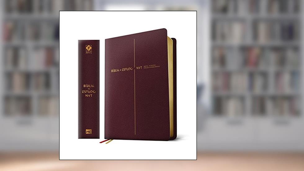 Bíblia de Estudo NVT (Nova Versão Transformadora): Capa Vinho, do autor Mundo Cristão