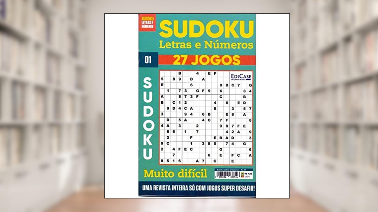 Sudoku Letras e Números Ed.1, do autor Edicase Publicações
