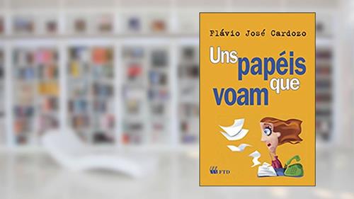 Capa de Uns Papéis que Voam, do autor Flávio J. Cardozo