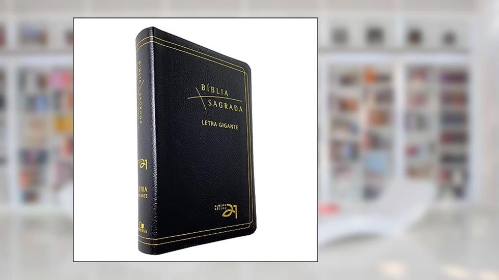 Bíblia a21 Letra Gigante Luxo - Couro Bonded Preta, do autor Vida Nova