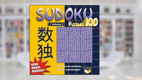 Capa de Sudoku Puzzles 100 (volume 2) - 100 jogos de raciocínio, lógica e concentração!, do autor Vários Autores