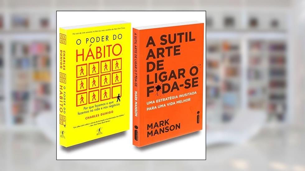 Livros O Poder do Hábito + A Sutil Arte de Ligar o Foda-Se, do autor Mark Manson; Charles Duhigg