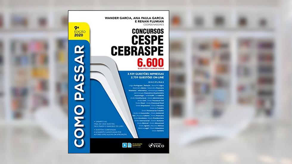 COMO PASSAR EM CONCURSOS CESPE / CEBRASPE: 6.600 QUESTÕES COMENTADAS, do autor Aline Satin; Ana Carolina Chamon; André Braga Nader Justo; André de Carvalho Barros; André Fioravanti; André Nascimento; André R