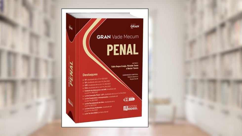 Gran Vade Mecum Penal 1ª Edição 2022, do autor Michelle Tonon e Nestor Tavora Fabio Roque