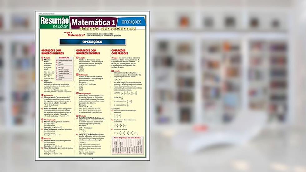 Matemática 1 - Operações, do autor Peggy Warren; Susan Wright