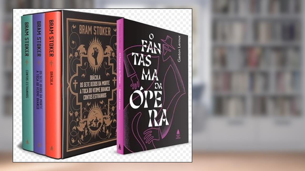 Kit Box Bram Stoker + O fantasma da ópera, do autor Bram Stoker; Gaston Leroux