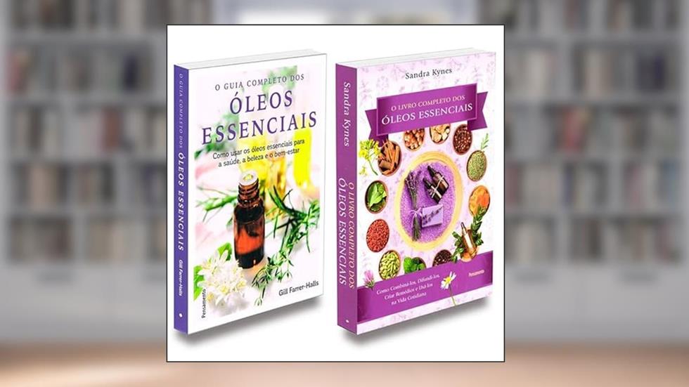 Kit 2 Livros - Guia e Livro dos Óleos Essenciais, do autor Gill Farrer Halls; Sandra Kynes