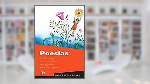 Capa de Poesias, do autor José Paulo Paes; Henriqueta Lisboa; Mário Quintana; Vinícius de Moraes