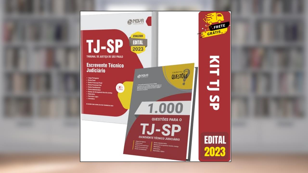 KIT TJ SP - Escrevente Técnico Judiciário + Caderno Questões, do autor Equipe Solução Concursos