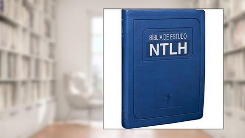 Capa de Bíblia de Estudo NTLH - Emborrachada Azul, do autor Vários Autores