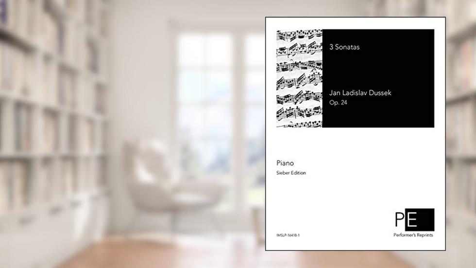 3 Sonatas for harpsichord or piano with violin and cello, Op. 24, do autor Jan Ladislav Dussek