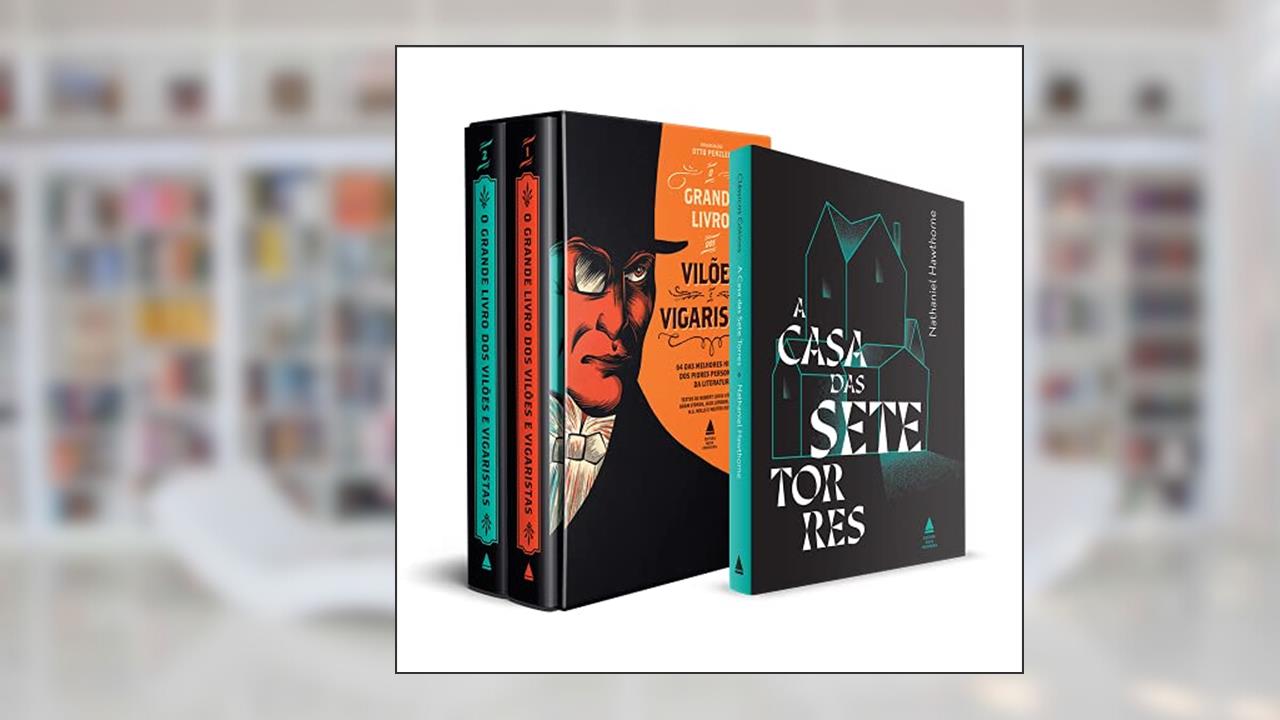 Kit Box Vilões' + A Casa das Sete Torres, do autor Otto Penzler; Nathaniel Hawthorne