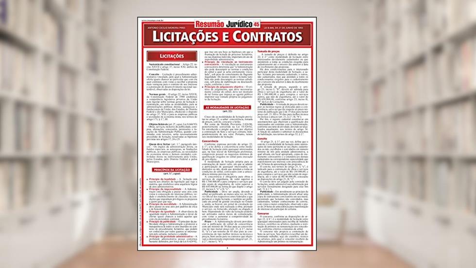 Licitações e Contratos, do autor Antonio Cecilio Moreira Pires
