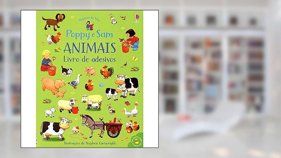 Poppy e sam animais: Livro de adesivos, do autor Luciano Campelo