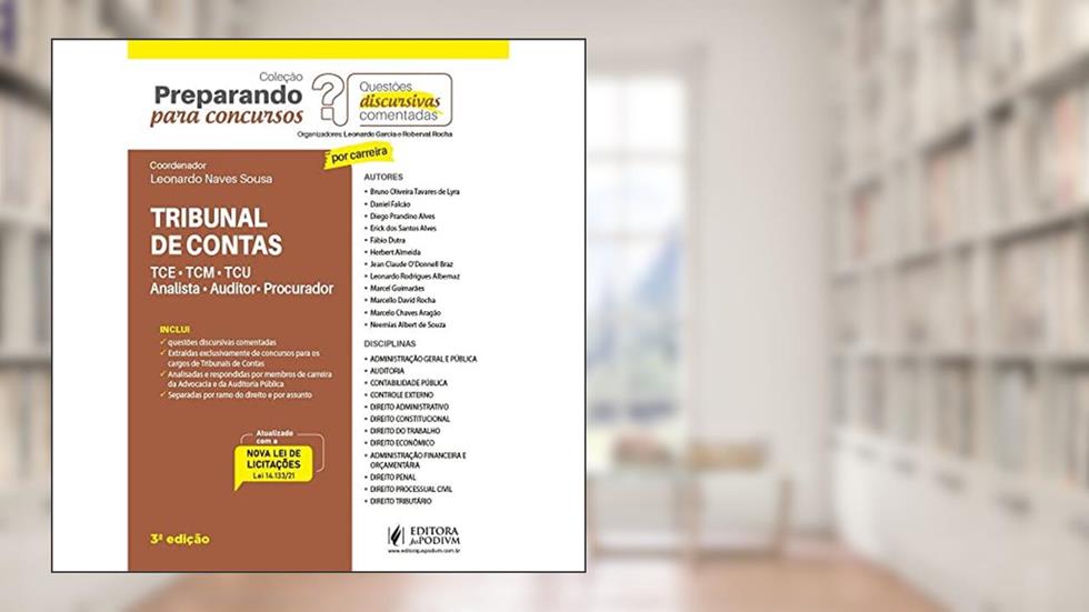 Preparando Para Concursos Tribunal De Contas Tce T, do autor Leonardo Naves Sousa