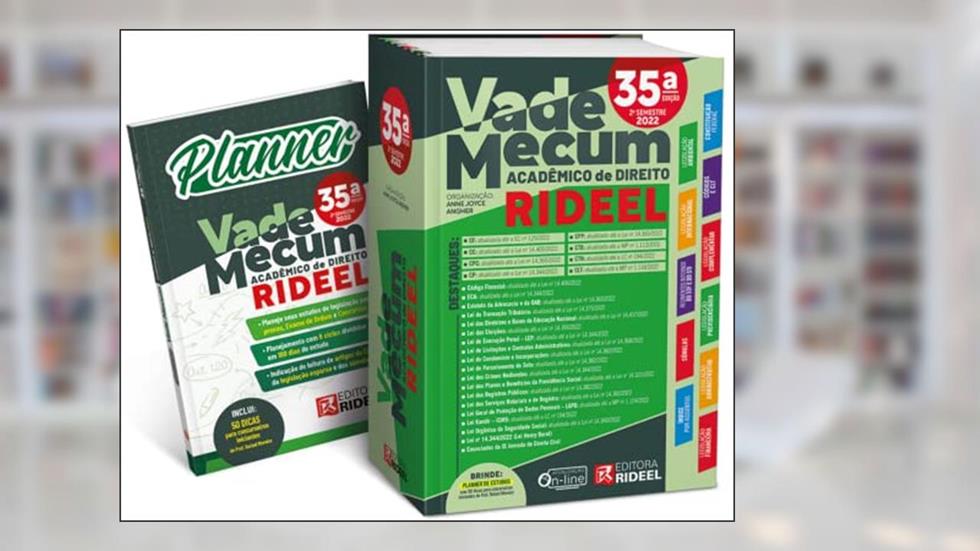 Vade Mecum Acadêmico de Direito Rideel - 35ª edição - 2º semestre 2022, do autor Anne Joyce Angher