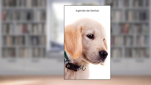 Capa de Agenda de Senhas: Agenda para endereços eletrônicos e senhas: Capa cachorrinho Golden Retriever - Português (Brasil), do autor Agendas E Cadernos