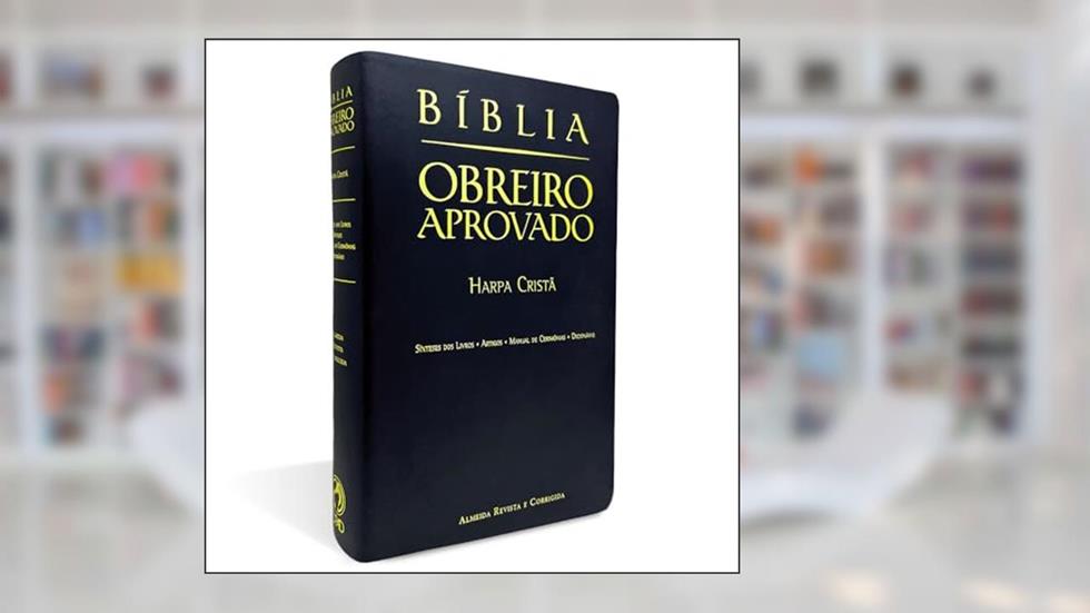 BÍBLIA OBREIRO APROVADO MÉDIA LUXO HARPA CRISTÃ PRETA, do autor CPAD