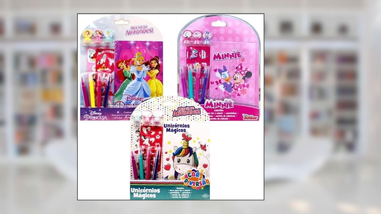 Coleção Cor e Diversão para meninas - Colorir + Canetinhas + Carimbos + Adesivos, do autor DCL