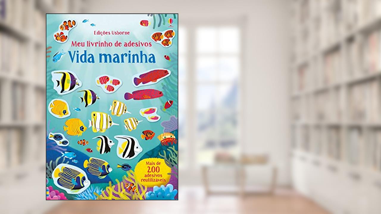 Vida marinha: meu livrinho de adesivos, do autor Hannah Watson; Marcella Grassi; Luciano Campelo