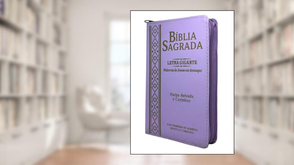 Bíblia Sagrada Letra Grande Gigante Com Índice Lilás Zíper, do autor SB