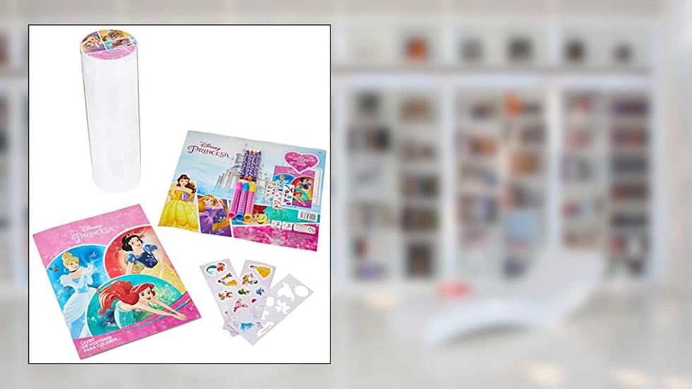 DCL Livro Infantil Colorir Princesas Tubo C/Adesivo/Giz/Canetinha, Multicores, do autor Disney