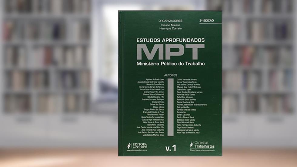 Estudos Aprofundados do Mpt - V.1 3/15, do autor Henrique Correia; Elisson Miessa
