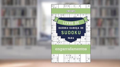 Capa de Livro de quebra-cabeças de Sudoku para engarrafamentos (Portuguese Edition), do autor Riddler Books