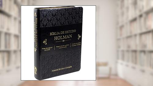 Capa de Bíblia de Estudo Holman - Couro sintético preto: Almeida Revista e Corrigida (ARC), do autor Sociedade Bíblica do Brasil