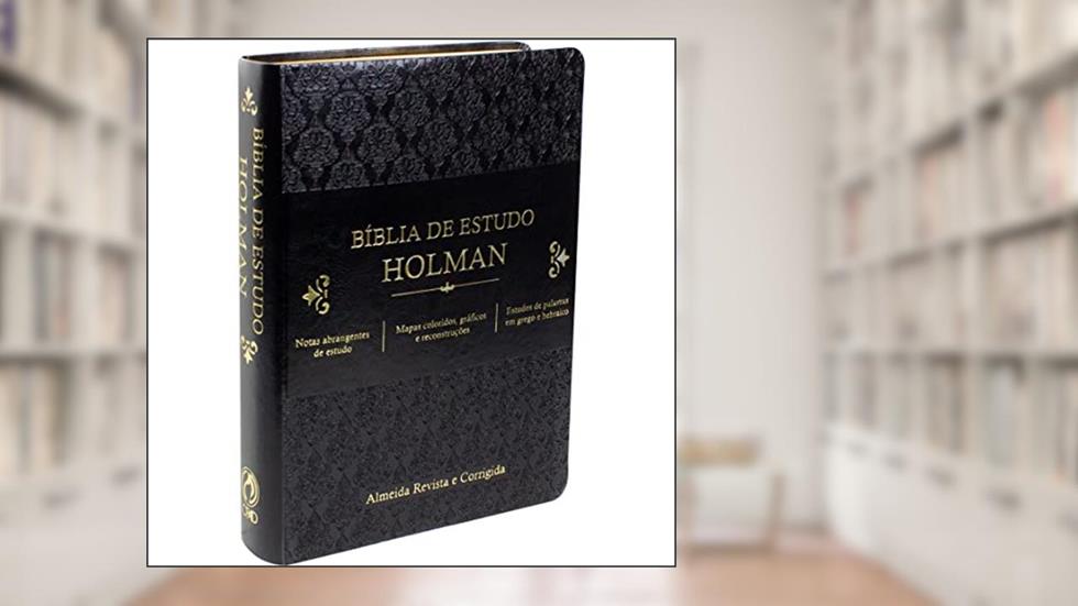 Bíblia de Estudo Holman - Couro sintético preto: Almeida Revista e Corrigida (ARC), do autor Sociedade Bíblica do Brasil