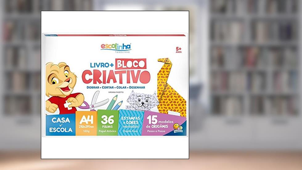 Escolinha Livro+A4 Bloco Criativo (Origami), do autor MARIA ANGELA & VIRGÍNIA FINZETTO