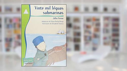 Capa de Vinte mil léguas submarinas, do autor Júlio Verne